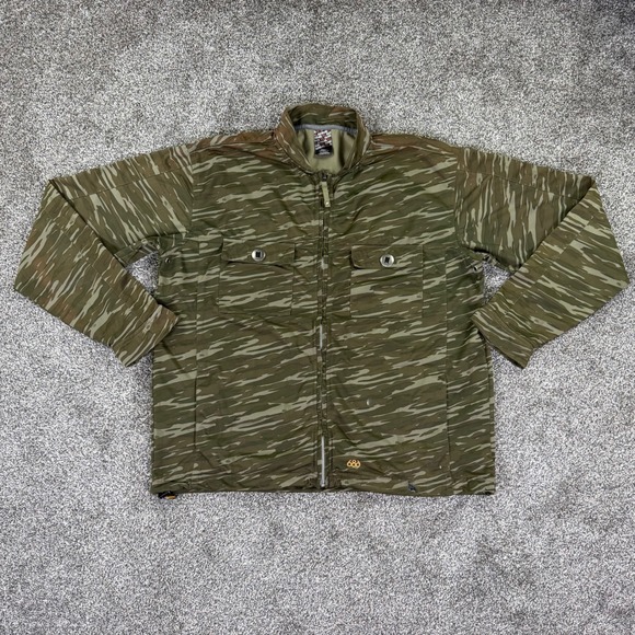 686 Other - 686 Tiger Stripe Camo Full Zip Fleece Jacket Mens XL Green Utility Techwear